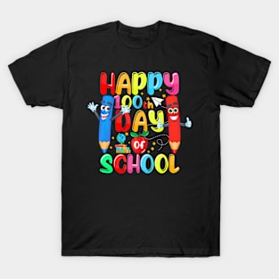 Happy 100Th Day Of School Student Teacher Women Kids T-Shirt